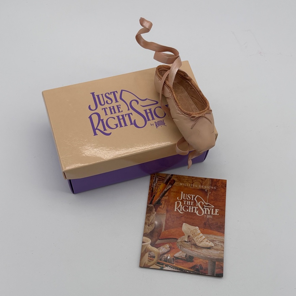 Just the Right Style by Raine New Height Miniature Pink Ballerina Shoe Figurine